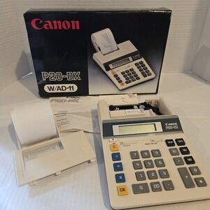 Canon Electric Calculator P20-DX‎ Adding Machine Desktop w/AD-11